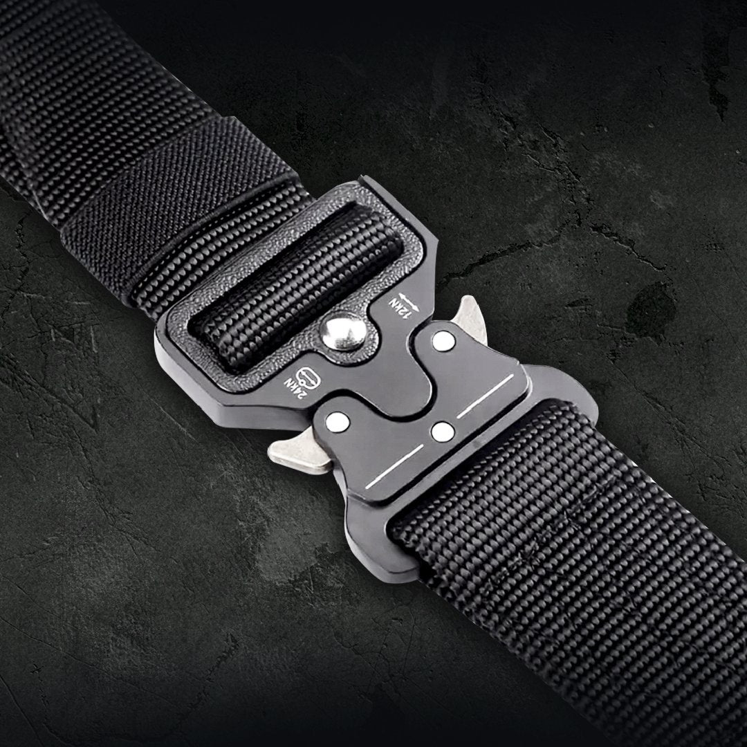 Black Tactical Belt Heavy Duty - TX Tactic Pro