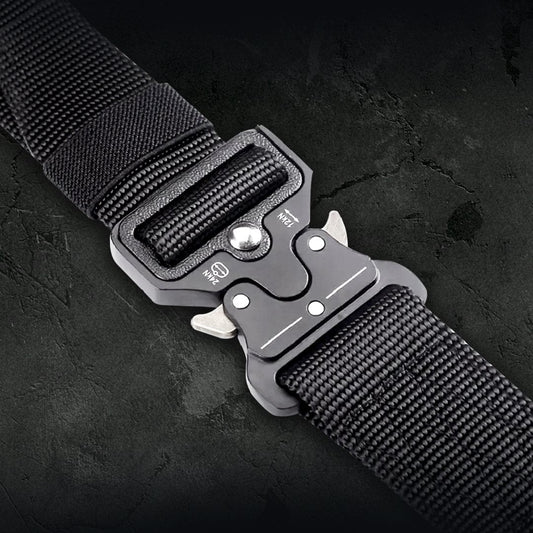 Black Tactical Belt Heavy Duty - TX Tactic Pro